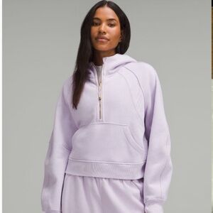 Lululemon Oversized Scuba Half-Zip Hoodie Lilic Ether Gold Zipper - XS/S